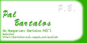 pal bartalos business card